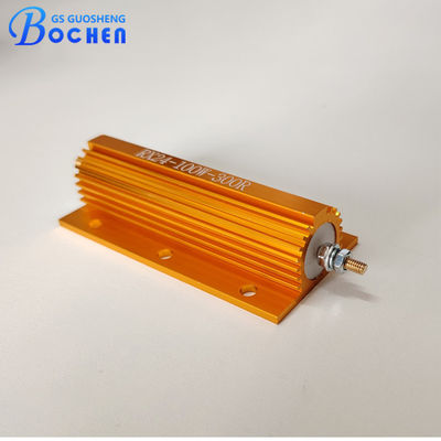 BOCHEN RX24 25W 50W 100W 골든 알루미늄 호우드 와이어와운드 저항 트랜스듀서 브레이킹 저항